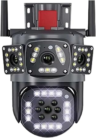 8MP PTZ WiFi 4K Dual Lens Screen Camera Outdoor Three Screens Protection Motion Detection Outdo