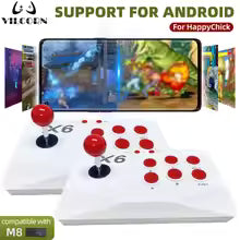 X6 Arcade Joystick for M8 Game Stick 2.4G USB Wireless Gaming Controller for PC/Android Smartphone MAME Fighting Gamepad