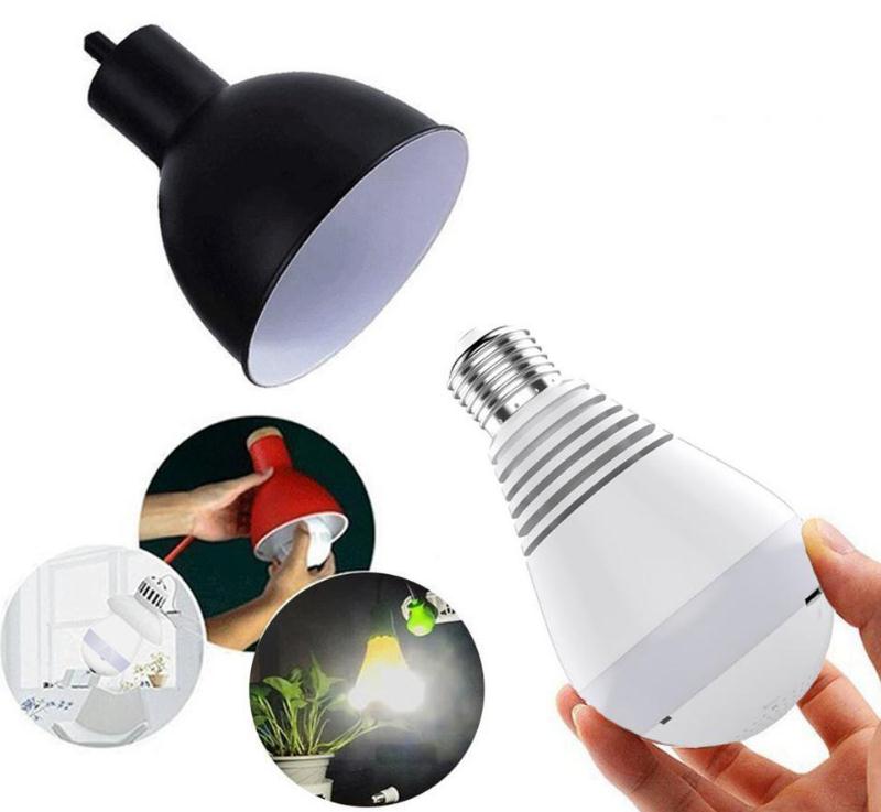 Night Vision Camera 360 Degree Panoramic CCTV Security Wireless IP Wifi Light Bulb Camera V380