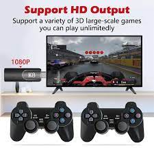 k8 gaming Console,Video Game Stick Built in 64gb 40,000 plus Games, 40 plus Classic Emulators, 4K High Definition HDMI Output for TV with Dual 2.4G Wireless Controllers