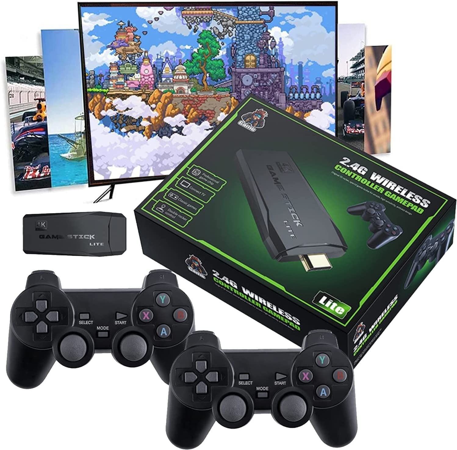Retro Classic M8 2.4G Handheld Wireless Controller Gamepad Android 4K HD 20000+ Game Box