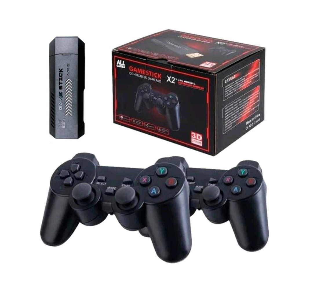 X2 Plus 4K Game Stick 64G Built-in 37000 3D Games 40+ Simulators for N64/PSP HD Video Game Console