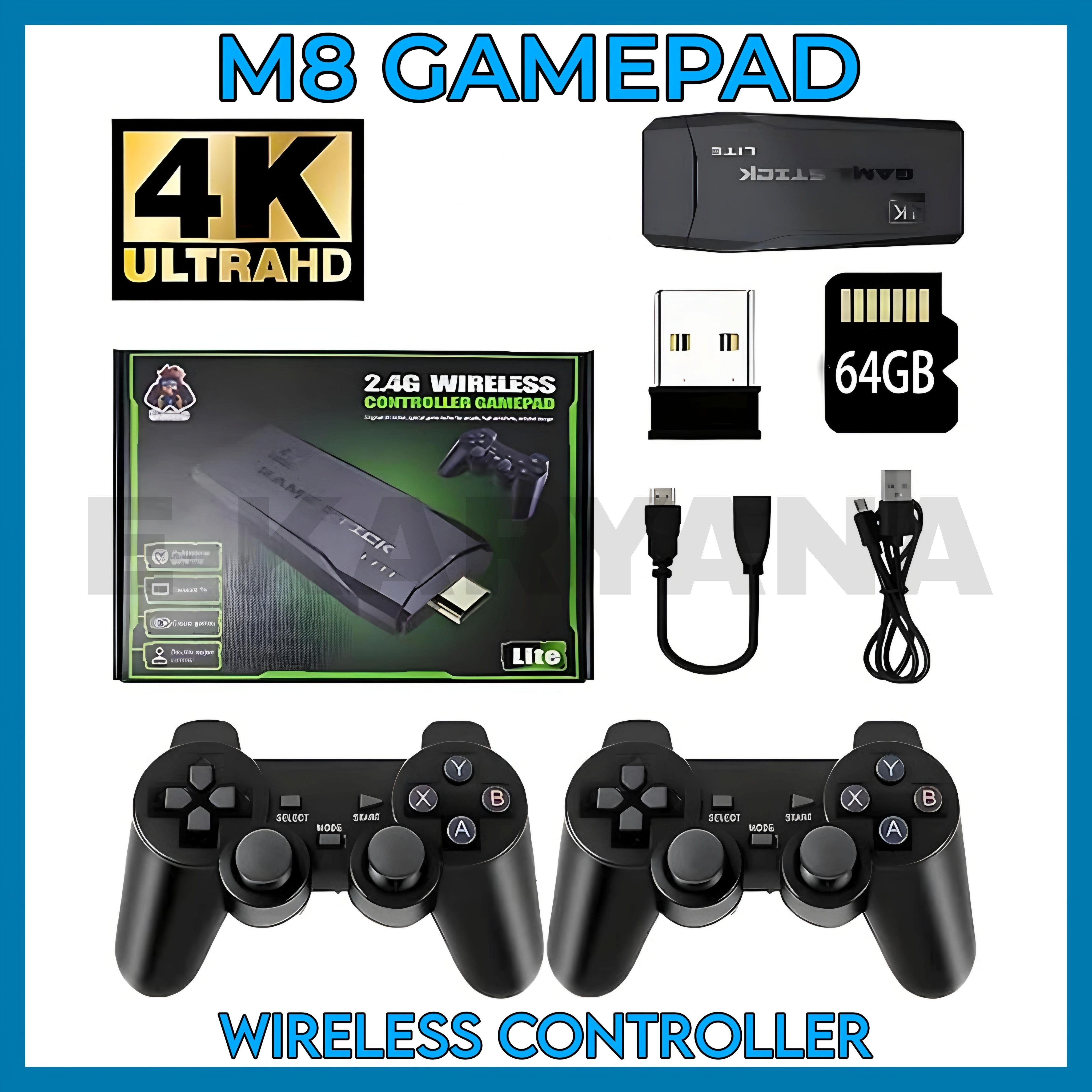 Retro Classic M8 2.4G Handheld Wireless Controller Gamepad Android 4K HD 20000+ Game Box